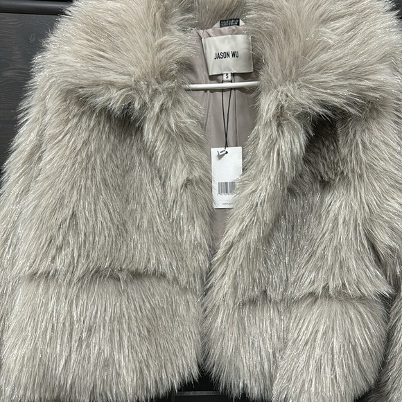 Jason Wu Faux Fur Crop Jacket - Picture 16 of 17
